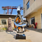 Spiral Flame Abstract Sculpture
