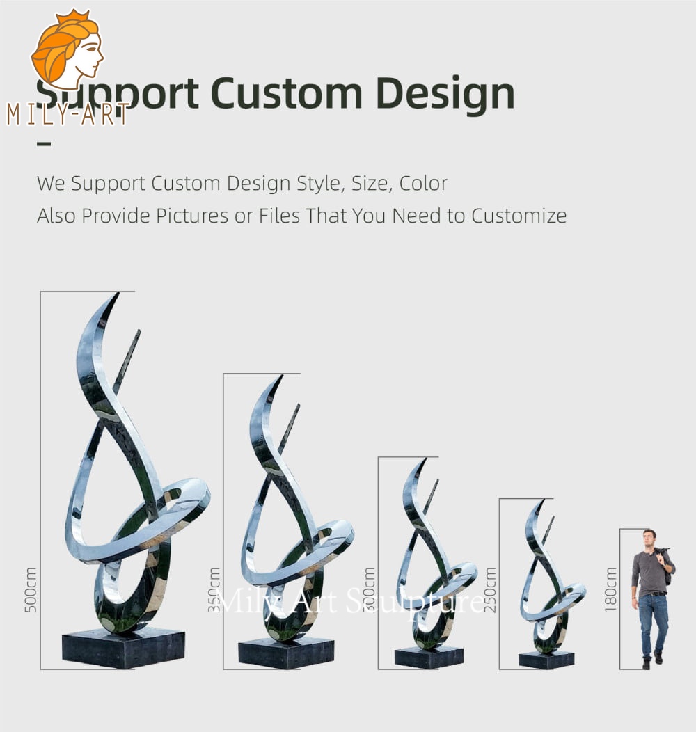 custom spiral flame sculpture size design