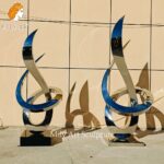 spiral flame sculpture abstract metal design