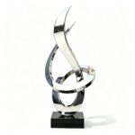 stainless steel spiral flame sculpture for sale