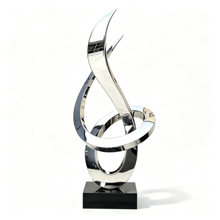 stainless steel spiral flame sculpture for sale