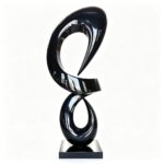 Black Metal Sculpture Front For Sale
