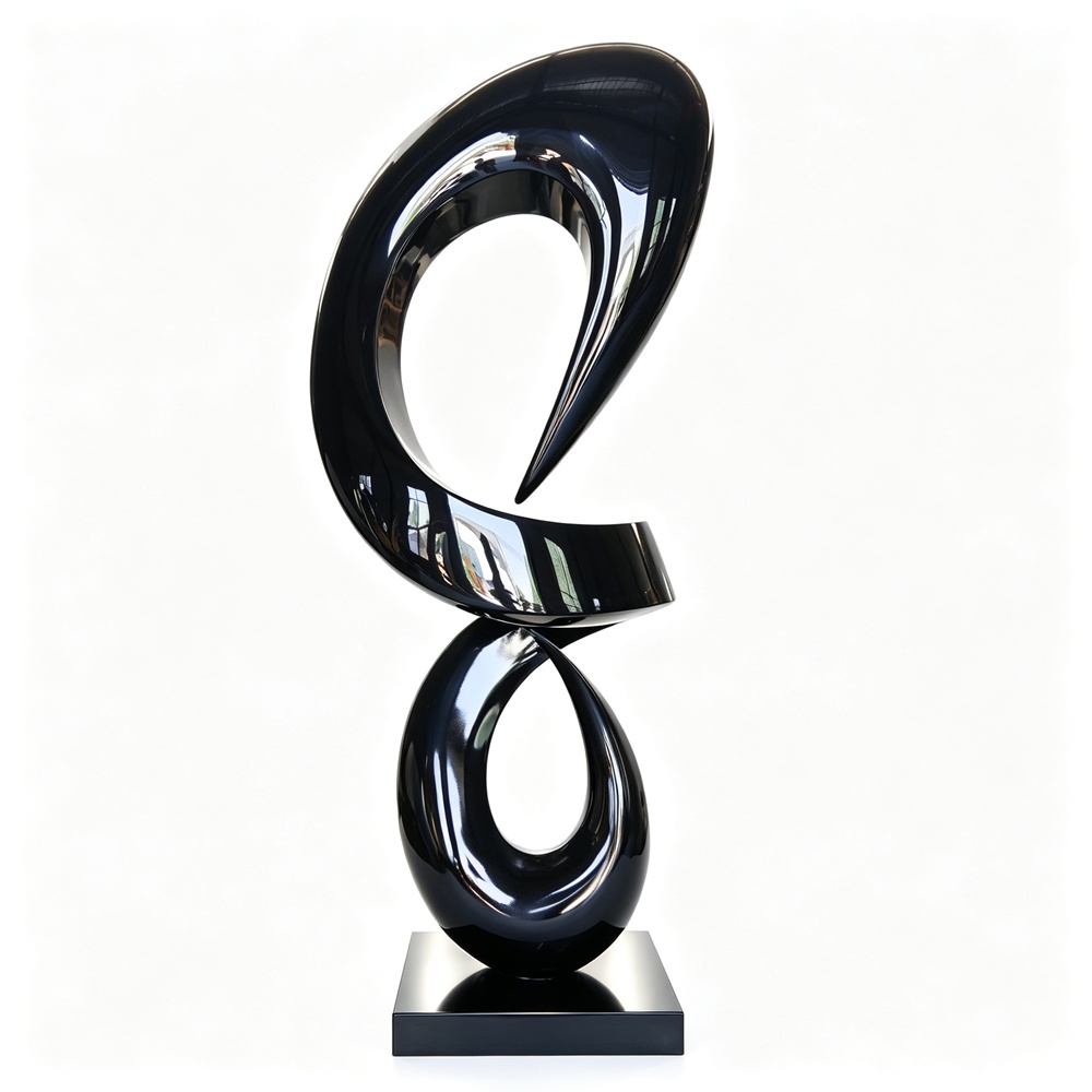 Black Metal Sculpture Front For Sale