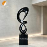 Black Metal Sculpture Front View