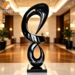 Black Metal Sculpture Lobby Display