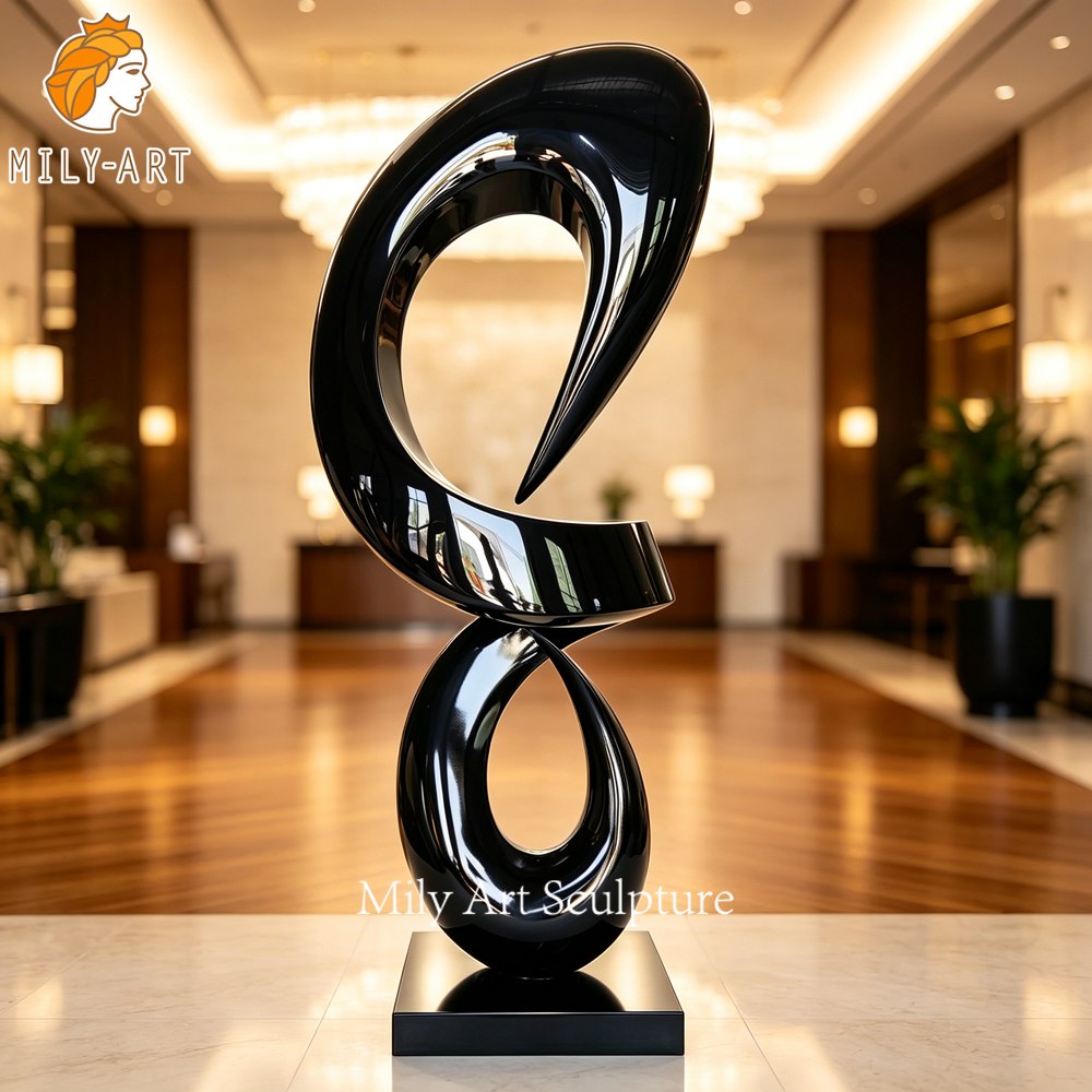 Black Metal Sculpture Lobby Display