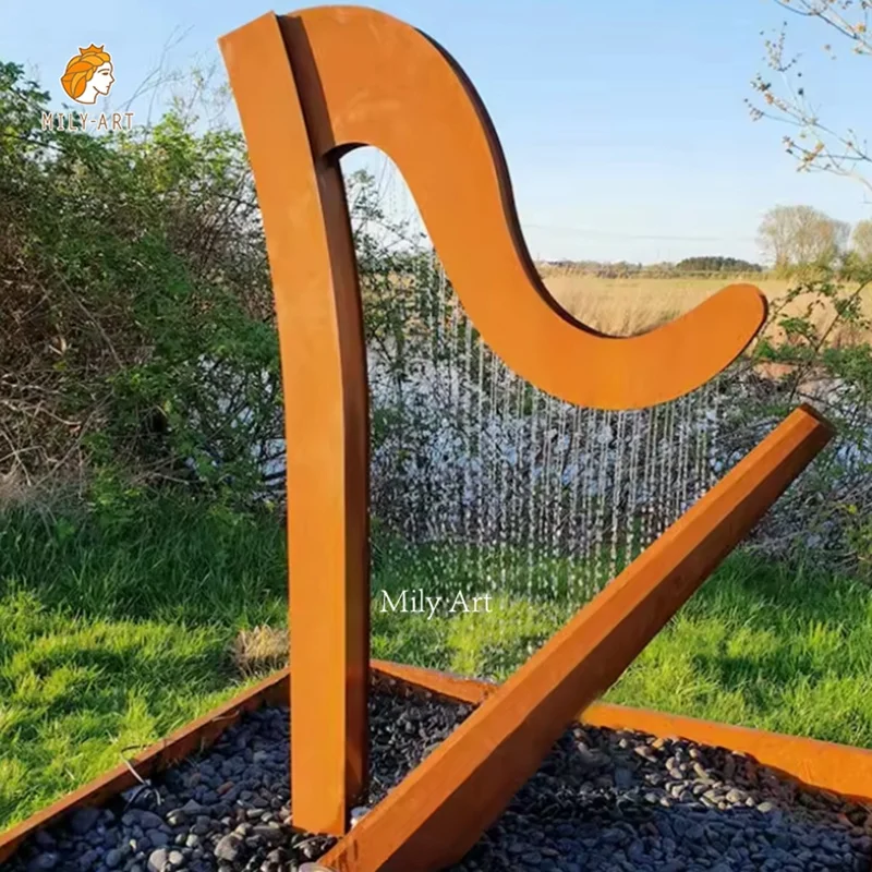 Garden Corten Steel Fountain Water feature Sculpture
