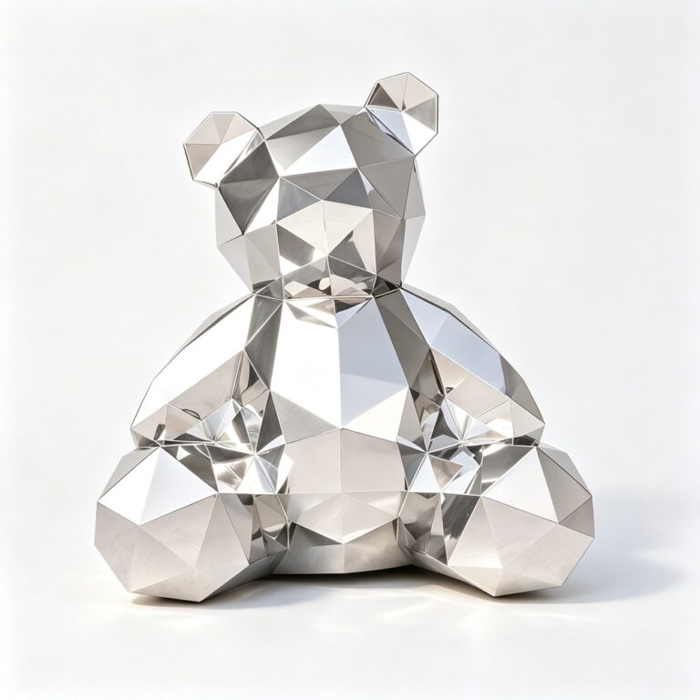 Geometric Bear Sculpture For Sale