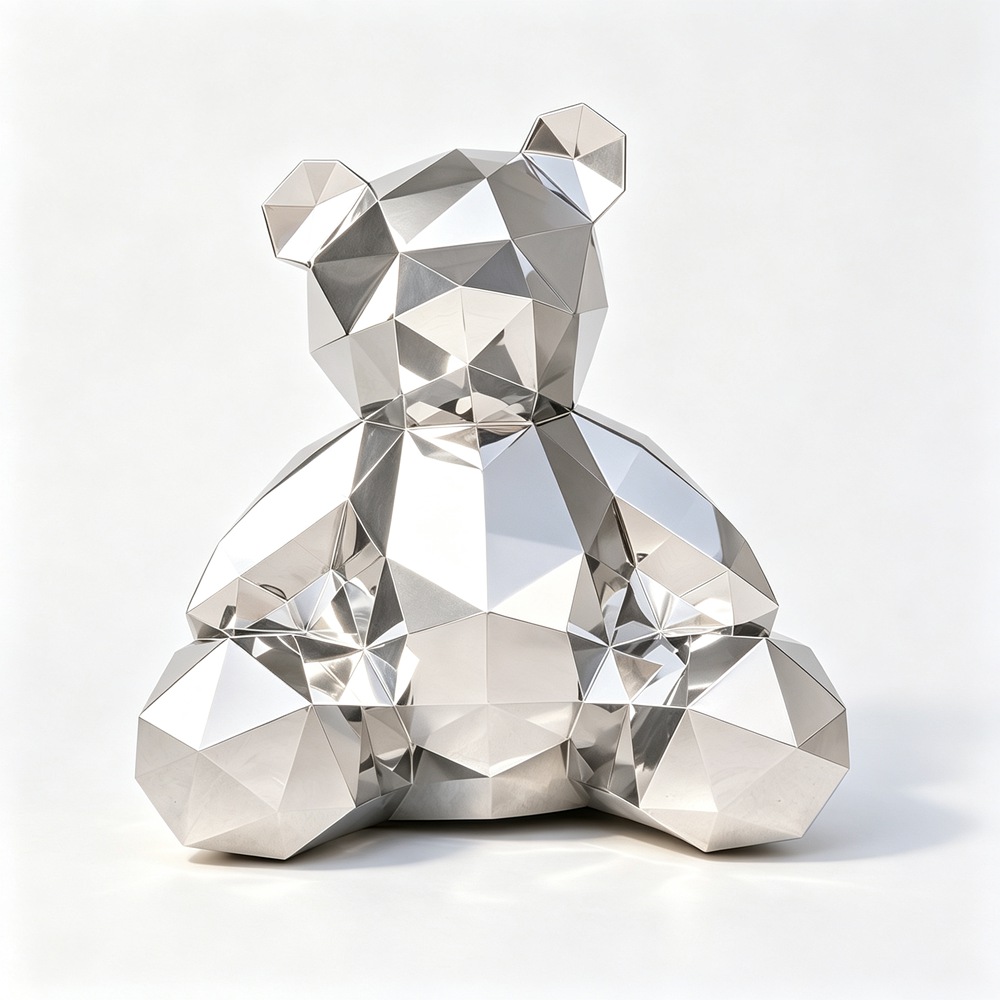 Geometric Bear Sculpture For Sale