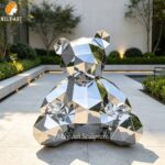 Geometric Bear Sculpture Front View