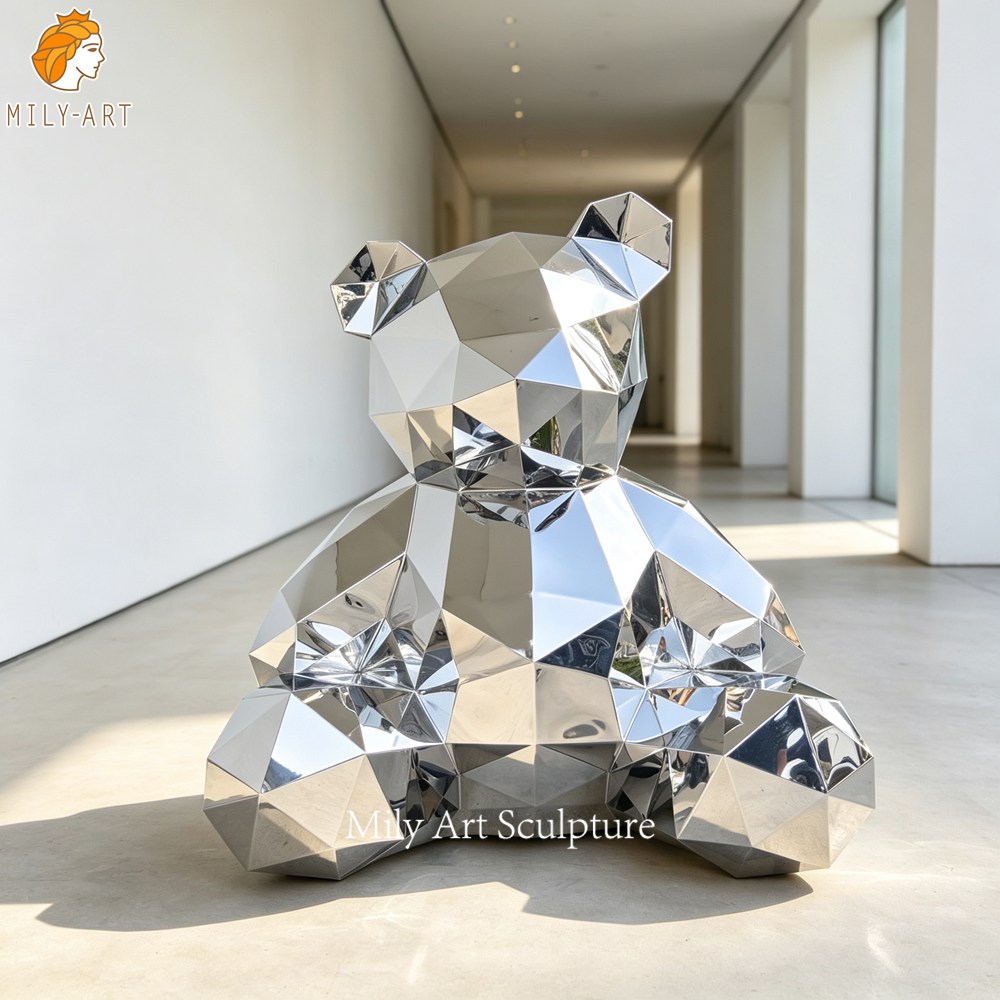 Geometric Bear Sculpture Indoor Display