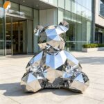 Geometric Bear Sculpture Modern Art Display