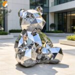 Geometric Bear Sculpture Side View