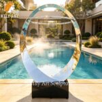 High Gloss Stainless Steel Ring Fountain