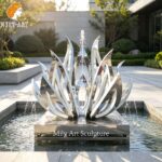 Lotus Flower Water Fountain Finished Sculpture