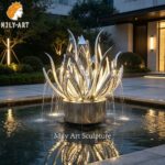 Lotus Flower Water Fountain LED Lighting Display