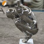 Metal Diving Man Sculpture Side View