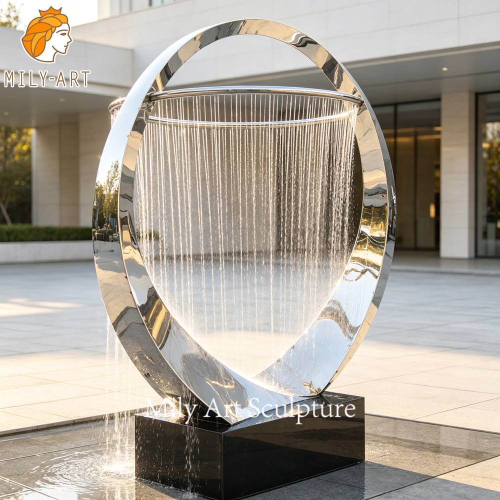 Mirror Polished Ring Water Fountain