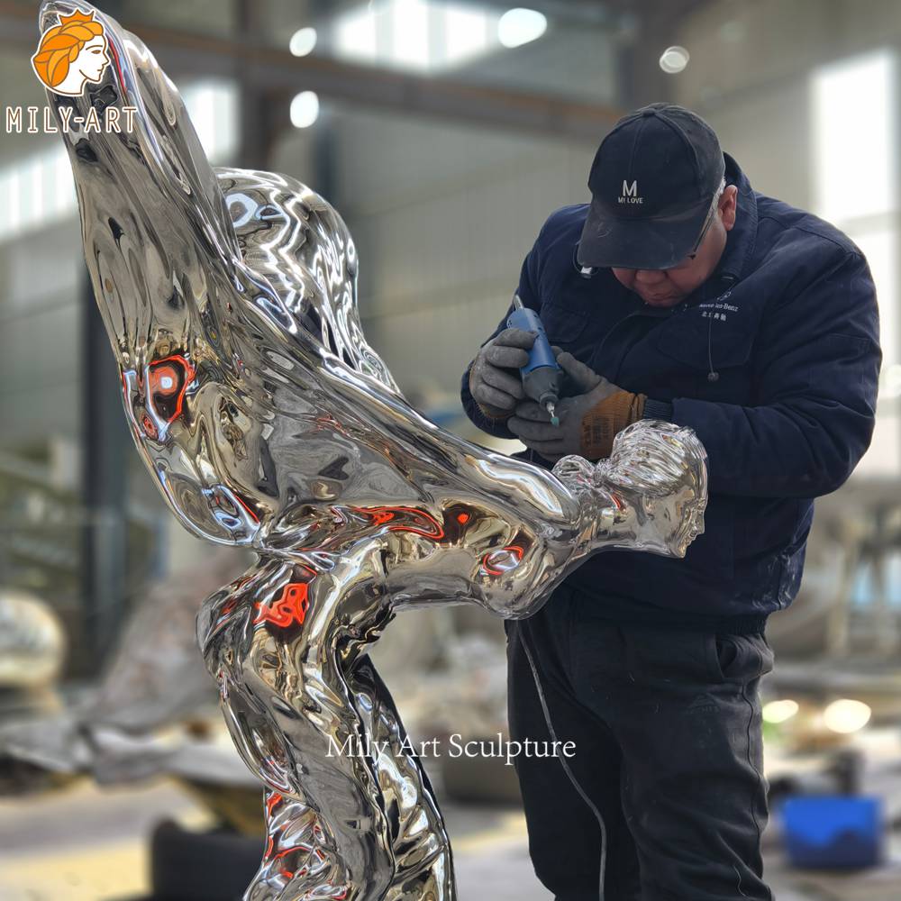 Mirror Polished Spirit of Ecstasy Sculpture