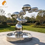 Outdoor Garden Stacked Pebble Sculpture