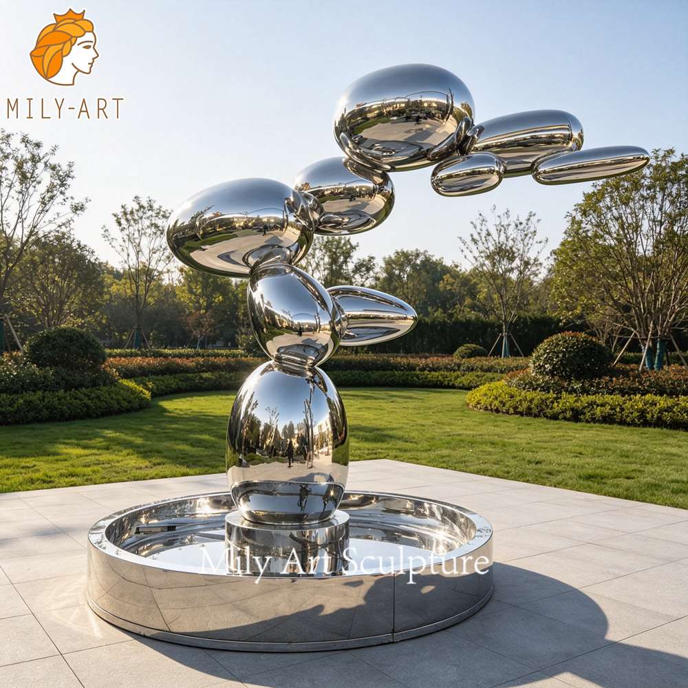 Outdoor Garden Stacked Pebble Sculpture