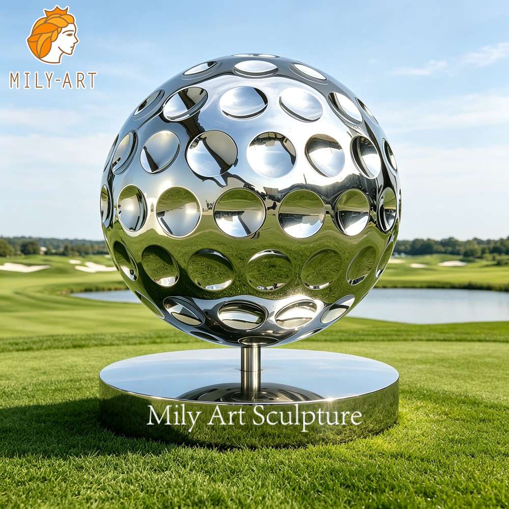 Oversized Golf Ball Sculpture Landscape