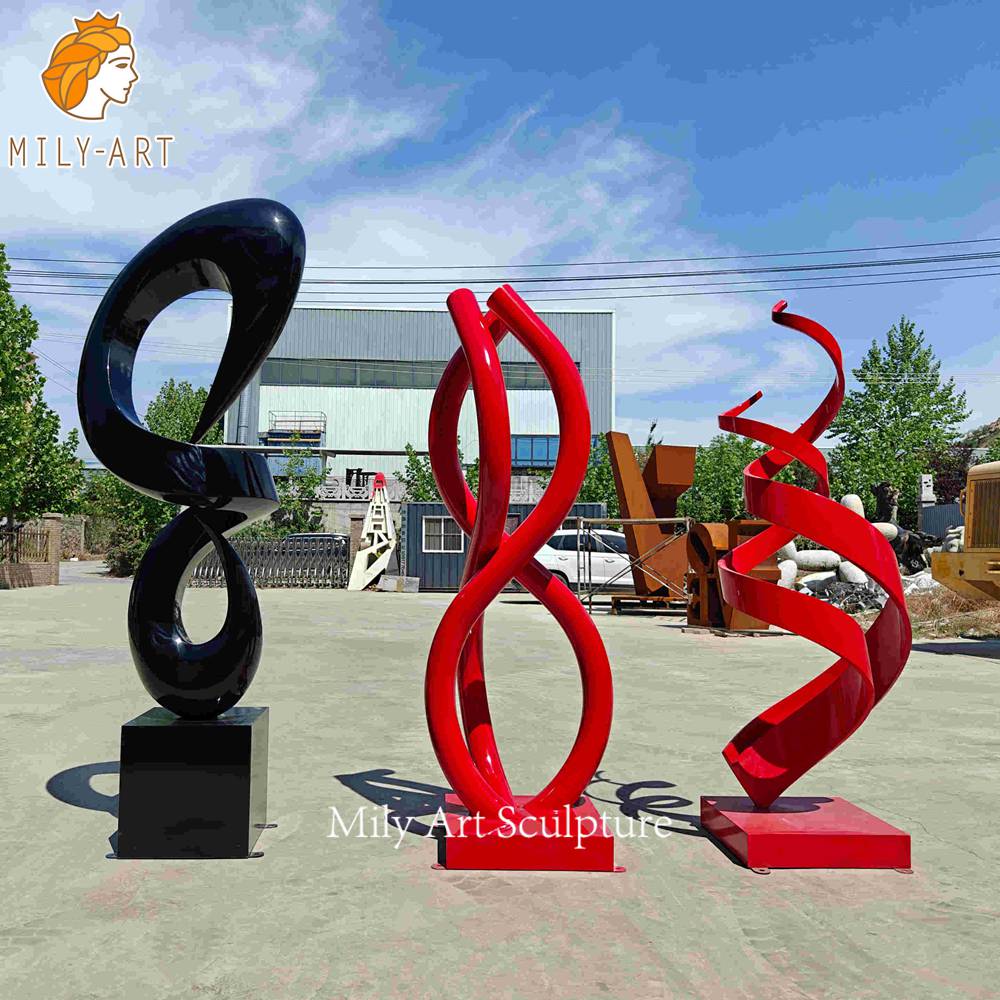Red and Black Metal Sculpture