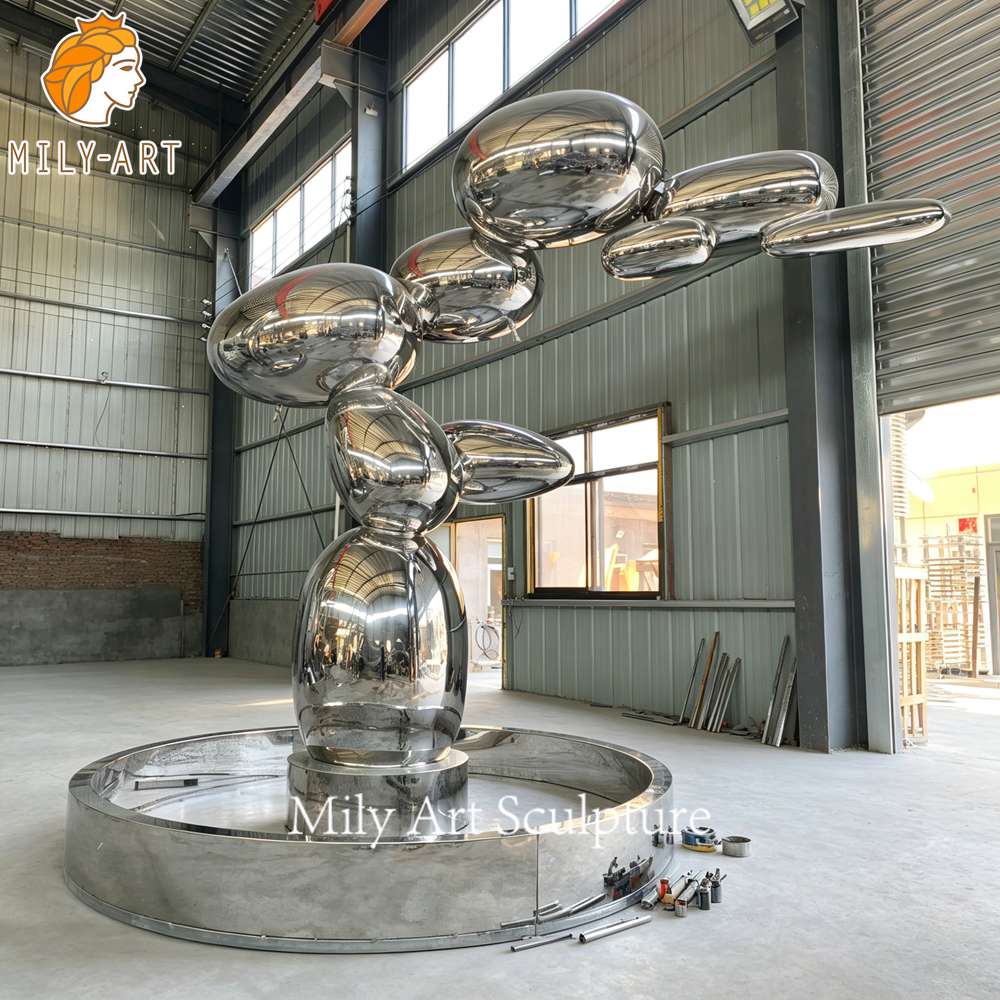 Stacked Pebble Sculpture in Workshop
