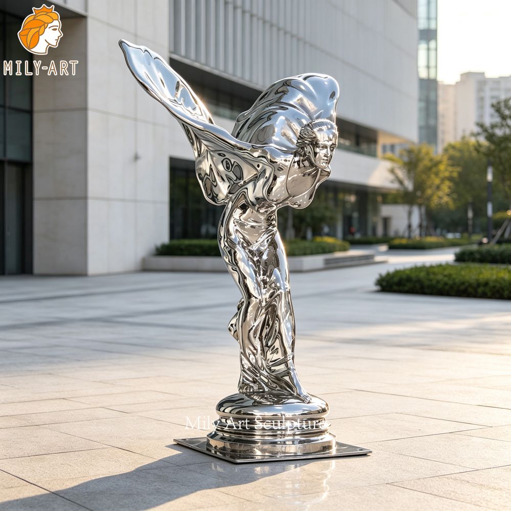 Stainless Steel Spirit of Ecstasy Sculpture