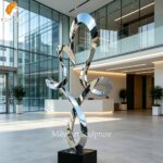 abstract metal ring sculpture