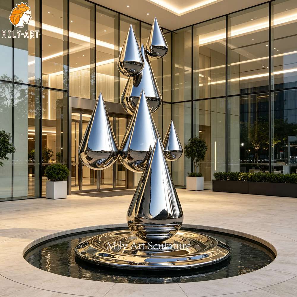 custom water droplet sculpture