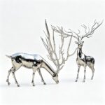 large metal deer sculpture for sale