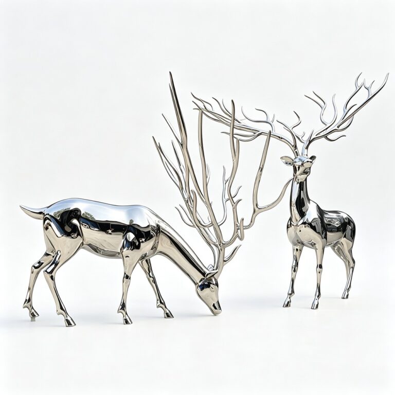 large metal deer sculpture for sale