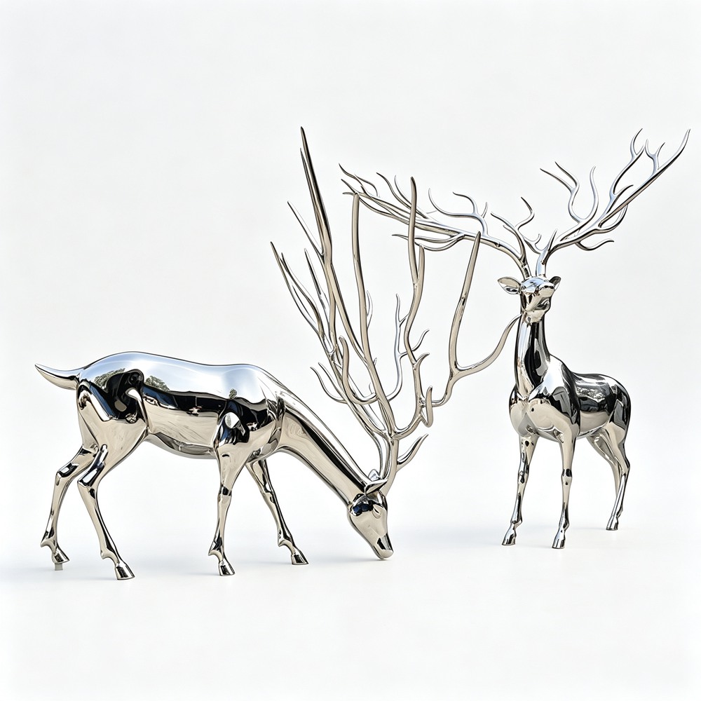 large metal deer sculpture for sale