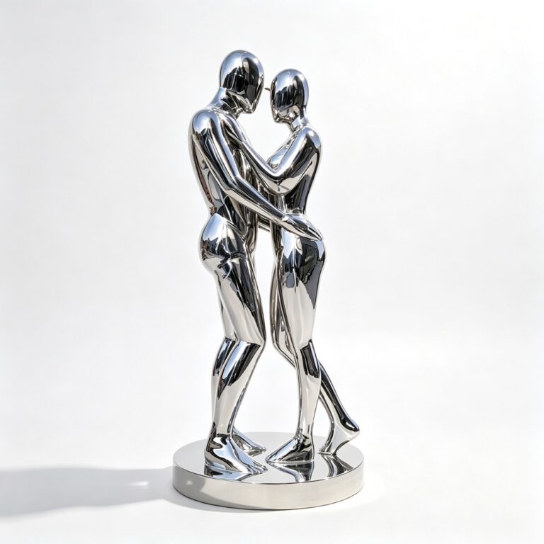 life size metal couple sculpture for sale