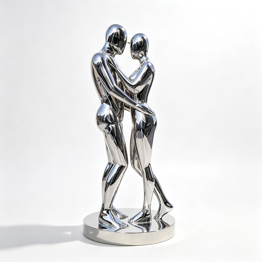 life size metal couple sculpture for sale