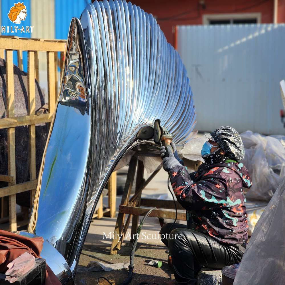 metal wing sculpture fabrication process