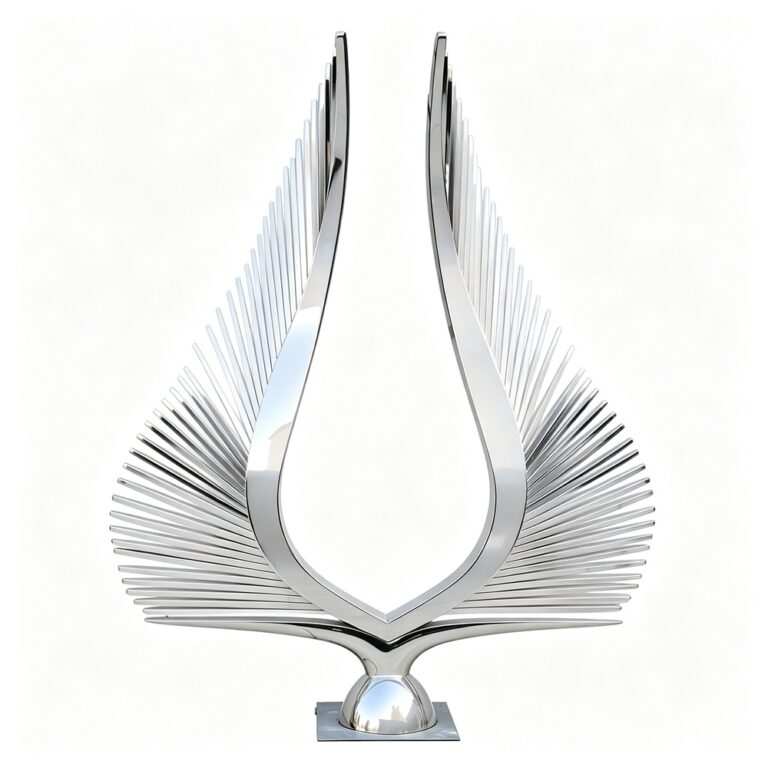 metal wing sculpture for sale
