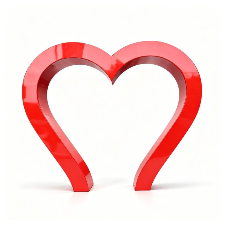 red heart sculpture for sale