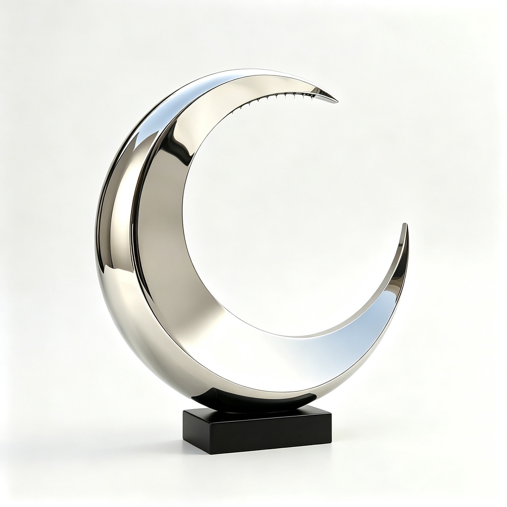 stainless steel crescent moon fountain for sale