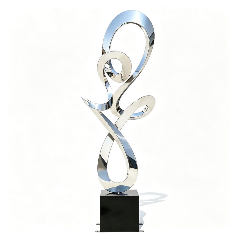 stainless steel metal ring sculpture for sale