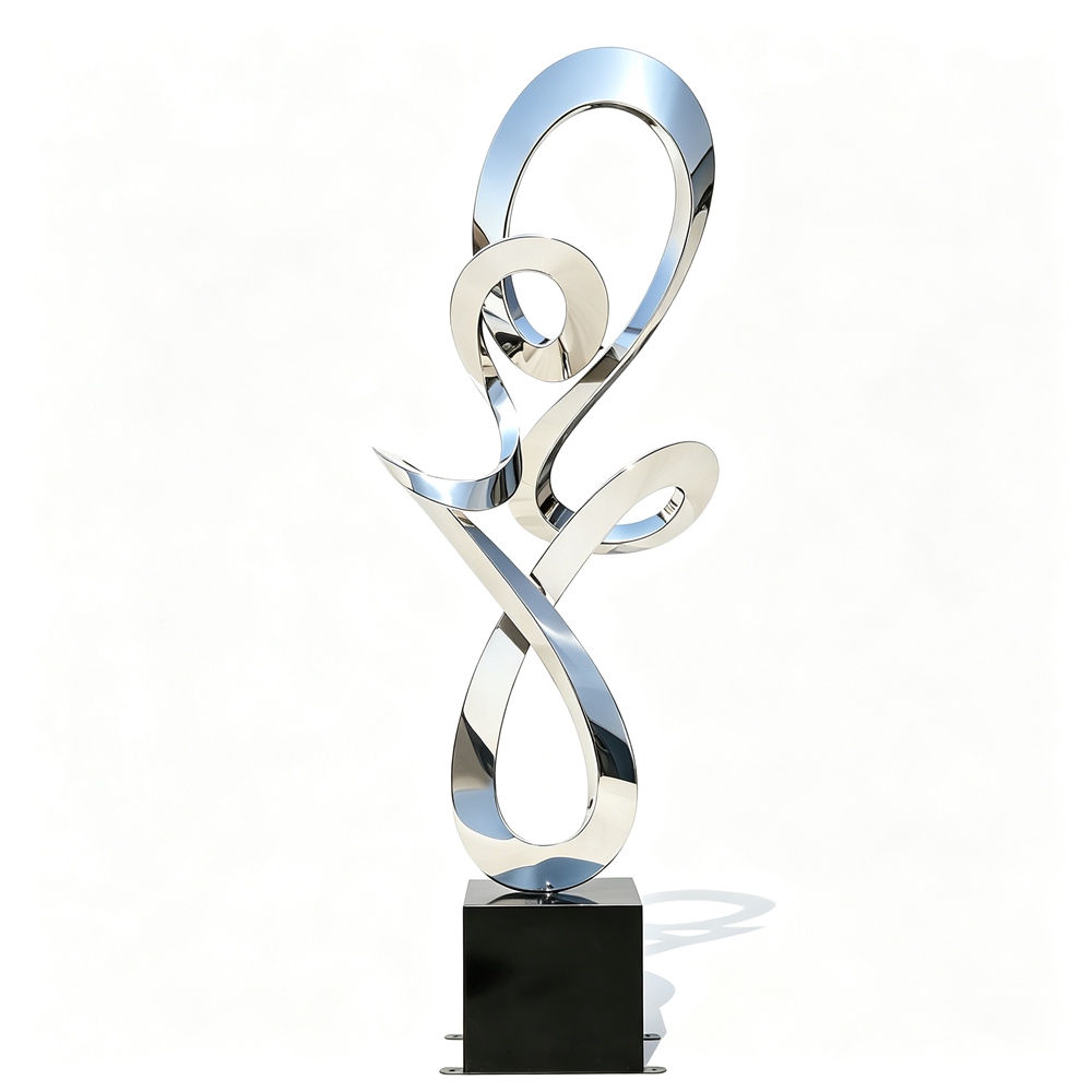 stainless steel metal ring sculpture for sale