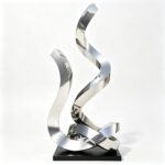 stainless steel twisting sculpture for sale
