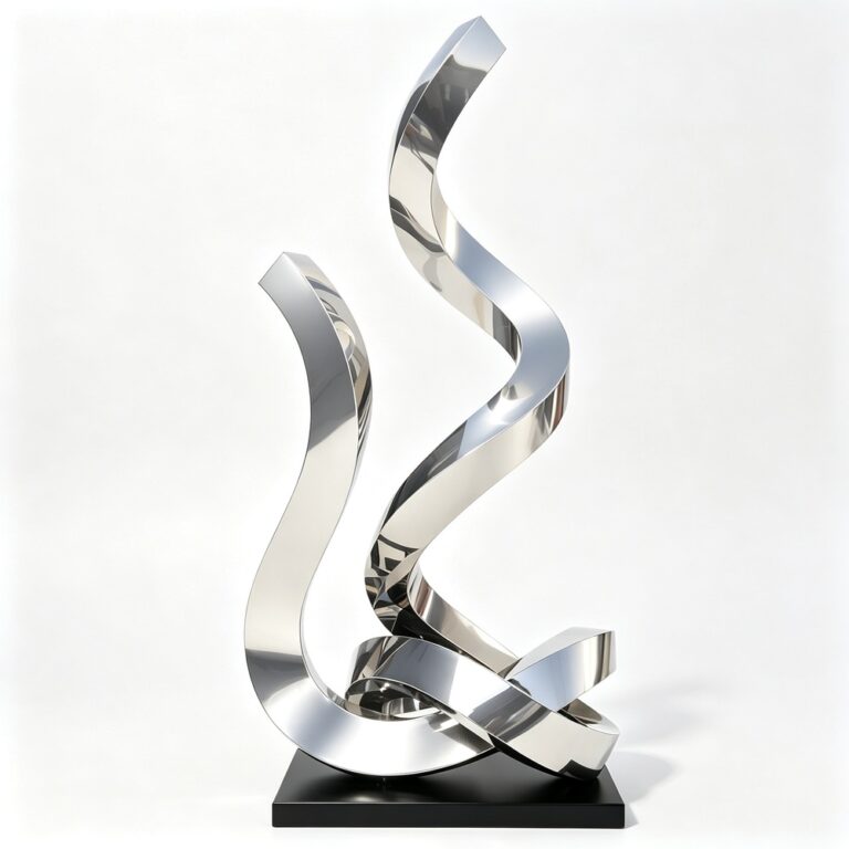 stainless steel twisting sculpture for sale