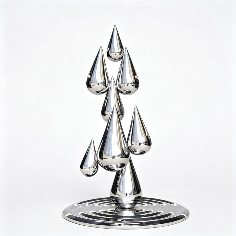stainless steel water droplet sculpture for sale