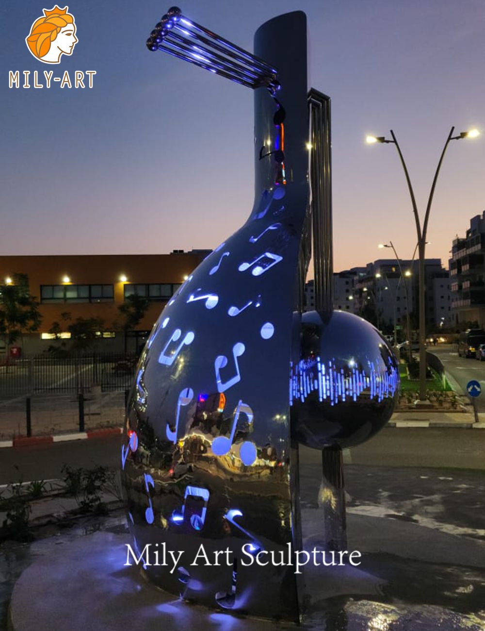 304 stainless steel guitar sculpture