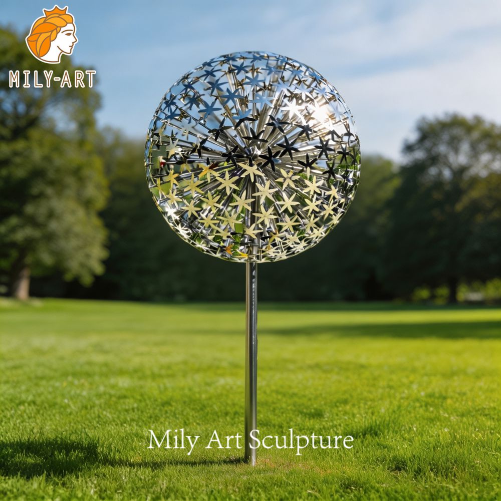 304 stainless steel sphere sculpture