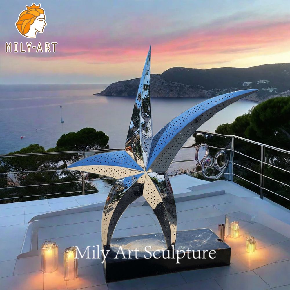 316 stainless steel starfish sculpture
