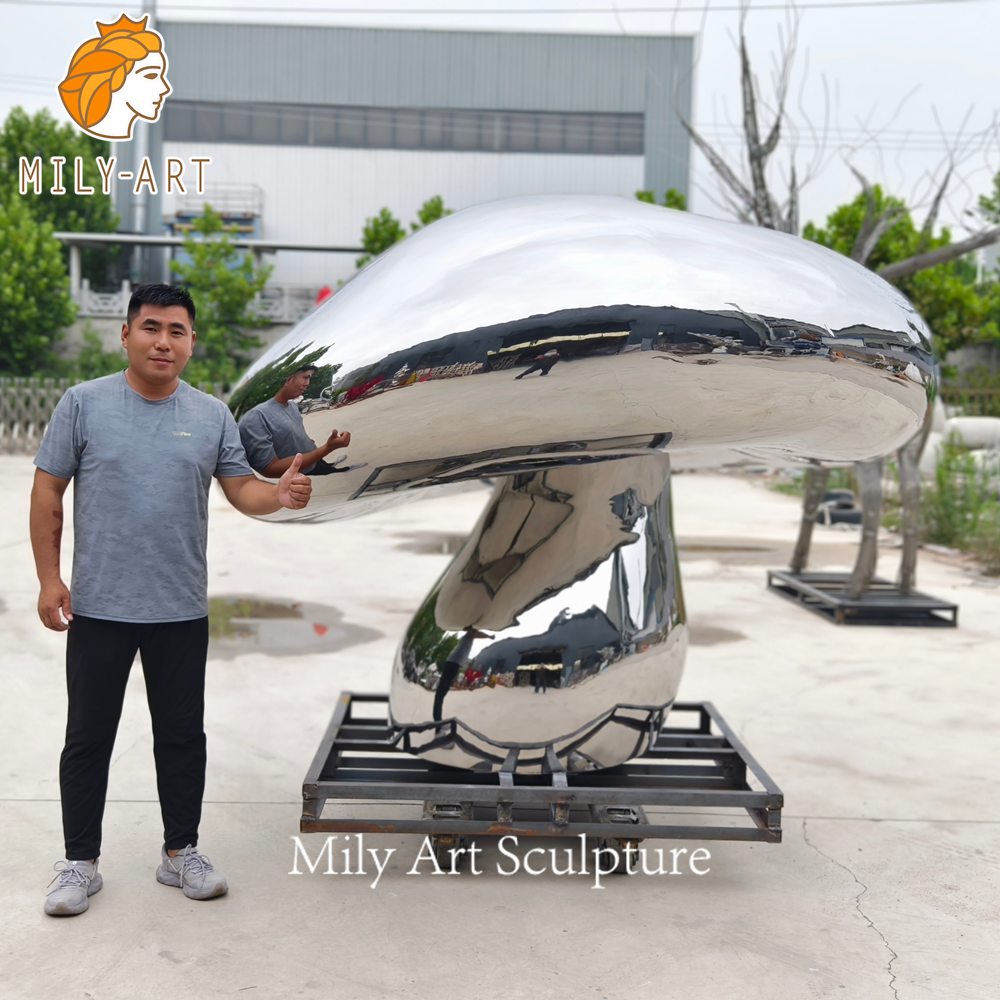 71 inch metal mushroom sculpture