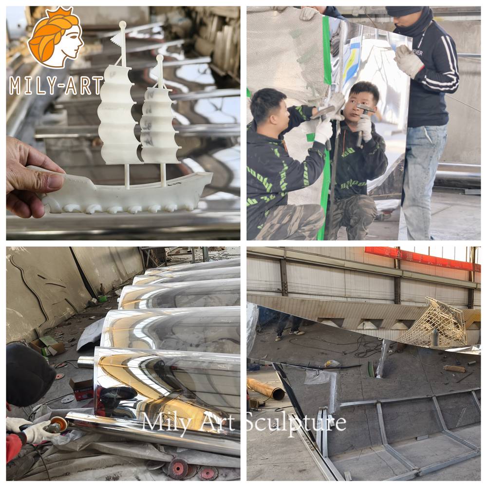 Fabrication Process of Large Sailboat Sculpture